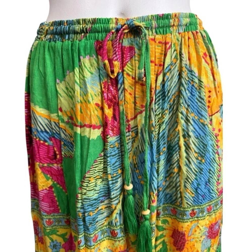 Cynthia Rowley Green Tropical Tiered
Maxi Skirt Women's XS Coastal
Resortwear - Picture 4 of 14